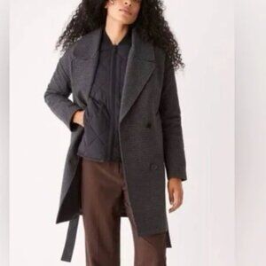 Frank and Oak Mackenzie Tweed Wool Pea Coat Size XS